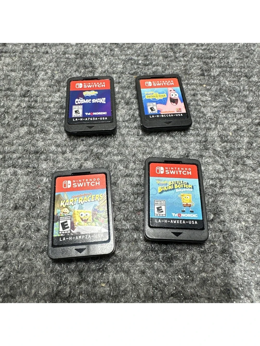 spongebob game lot for nintendo Switch 4 Cartridge No Cases